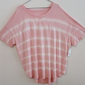 Time and Tru SS Crew Neck Tunic Tee, Pink, XXXL, NWT